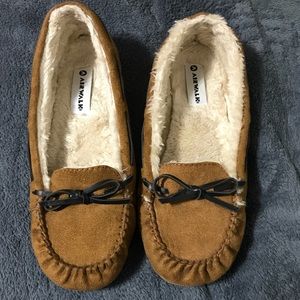Brown moccasins
